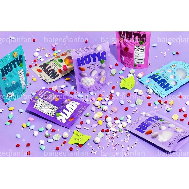 Foil Laminated Plastic Resealable Ziplock Bags Exit Edibles Packaging Smell Proof Candy Gummies 3.5g Mylar Bags Custom Printed