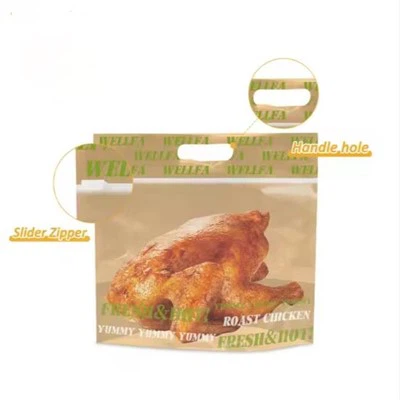 Vlastný dizajn Vrecúško na pečenie Balenie Vrecká z laminovaného plastu Rotisserie Jedlo Mikrovlnná rúra Vrecúška na pečené kura proti zahmlievaniu