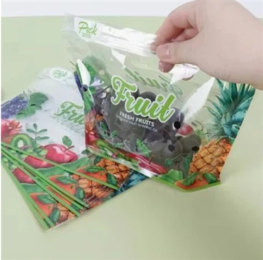 Veľkoobchodná stojaca taška na ovocie a zeleninu vysokej kvality s rúčkou a otvorom na vzduch